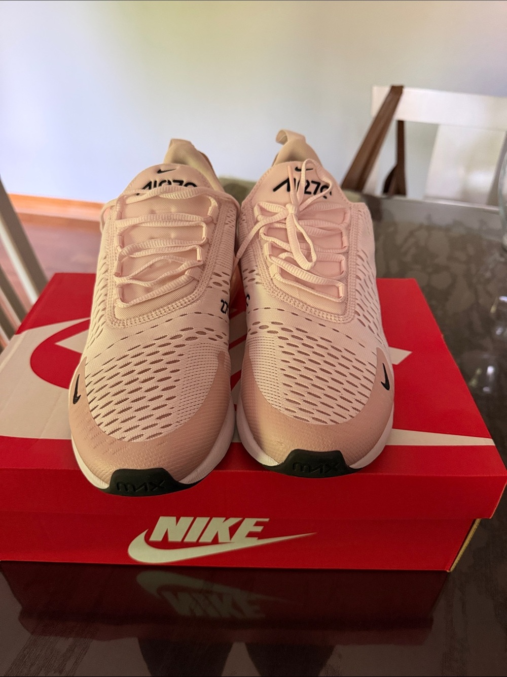 Nike Women’s Air Max 270 Sneakers - Light Pink and Rose - Picture 2 of 4